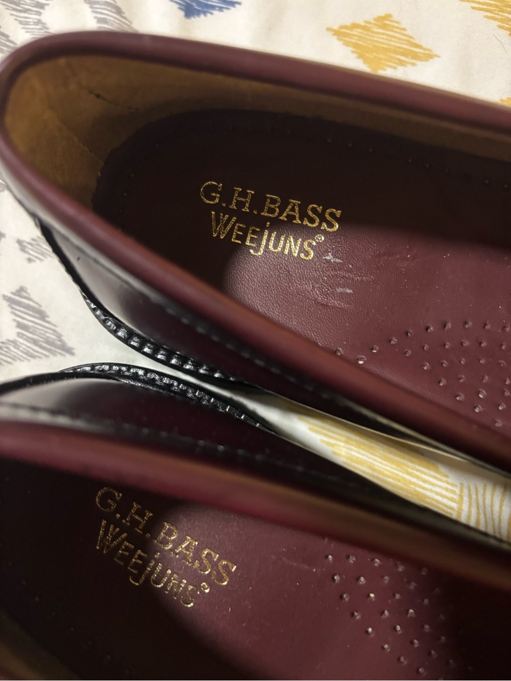 G.H. Bass & Co. Women's Burgundy Penny Loafers - Picture 4 of 8